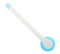 CIYODO Rotary Silicone Bath Brush with Long Handle for Deep Cleansing Back Scrubber Skin-Friendly Soft Bristles Sky Blue Bathing Accessory for Reach Areas