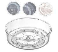 CIYODO Rotatable Transparent Cosmetic and Spice Organizer Large Capacity Turntable Tray for Kitchen Pantry Fridge Countertop Storage Rack with Strong Load Bearing and Space-saving Design