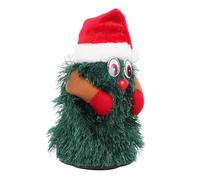 CIYODO Rotating Christmas Tree Plush Electric Holiday Decoration for Silent Spinning Xmas Tree Doll for Indoor Festive Decor Small Battery Not Included