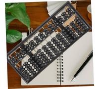CIYODO Row Wooden Chinese Abacus with Metal Rods for Educational Math Learning Tool Lightweight and Portable Mental Arithmetic for Numeracy Development and Brain Training