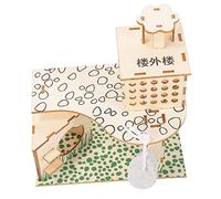 CIYODO Safe Wood Chinchilla Toys Rat Hammock for Cage Hamster Boredom Breaker Cage Toy Hamster House