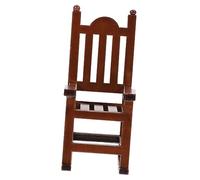 CIYODO Scale Dollhouse Furniture Accessory Walnut Material Realistic Mini Chair Ornament for Doll House Decoration and DIY Micro Landscape