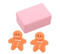 CIYODO Scale Miniature Gingerbread Man Cookies for Dollhouse Kitchen Decor Vibrant Fade Resistant Colors Festive Holiday Scene Accessories for Dollhouse Miniatures and Food Models