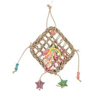 CIYODO Seaweed Sling Toy for Parrots Woven Bird Accessory for Cage Bite-resisting Parrot Toy for Foraging Shredder Fun