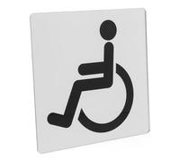 CIYODO Self-adhesive Disabled Bathroom Sign Acrylic Handicap Label for Toilet Washroom Accessibility Sign Wheelchair Unisex Restroom Indicator Bathroom Wall Sticker