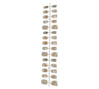 CIYODO Set of 30 Press On Fake Nails for Women Teens Stylish Plastic False Nails with Five Petal Flower to Wear Eye Floral Pattern