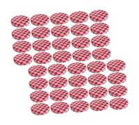 CIYODO Set of 40 Jar Lids Wide Mouth Leakproof Jam Pot Covers Metal Screw Caps for Regular Mouth Canning Jars