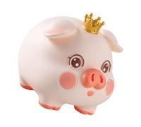 CIYODO Shatterproof Piggy Bank for Boys and Adorable Small Vinyl Coin Jar with Realistic Pig Design Easy to Use Money Bank for Home School Nursery Decor Encourages Saving Habits