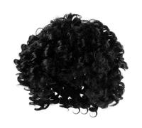 CIYODO Short Curly Human Hair Wig with Bangs for Women, High Temperature Fiber Material, Simple Operation, for Masquerade and Cosplay, Fashionable Party Costume Wig