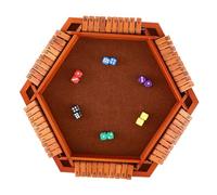 CIYODO Shut The Box Dice Game Wooden Interactive Math Game for Family Gatherings Easy to Use with Visible Numbers for Adults Strong Construction for Long Term