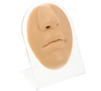CIYODO Silicone Fake Face Model with Nose and Mouth for Piercing Practice, Easy to Use Training Body Part Display with Stand, for Schools and Piercing Shops