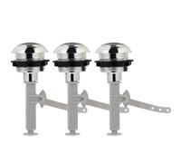 CIYODO Single Flush Toilet Push Button Abs Material 3pcs, Round Flush Accuracy Replacement Button Toilet Water Tank Universal Fit Suitable for Home and Office Bathrooms