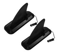 CIYODO Slip-in Fish Plastic Fin 2 Black Sets Surfboard Tail Large