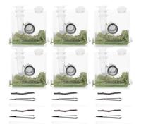 CIYODO Small Acrylic Jumping Spider Enclosure Feeding Box for Reptiles Insects and Breeding Habitat Container for Florida Jumping Spiders
