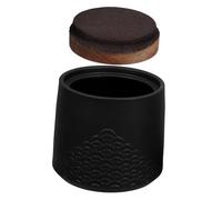 CIYODO Small Decorative Ceramic Pet Cremation Urn for Ashes Stylish Keepsake Container for Dogs and Cats Durable and Memorial for Pet Teeth and Ashes Zen Black Design