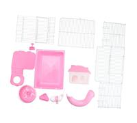 CIYODO Small Pet Cage Castle Double Layer Made of Plastic Safe Long Serving Life Compact
