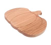 CIYODO Small Pumpkin Shaped Oak Cutting Board for Halloween Thanksgiving Compact Wooden Charcuterie Tray for Cheese Bread Snacks Lightweight Space Saving Kitchen Serving Platter