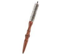 CIYODO Small Round Hair Brush Roller Comb with Wood Handle Heat Resistant Boar Bristle Curling Brush for Blow Drying Precision Styling for Short Hair and Detailed Curls Lightweight