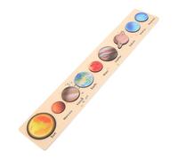 CIYODO Solar System Puzzle Board Montessori Wood Planets for Space Learning Kit with Detachable Planets Matching Enhancing Motor Skills and Astronomy Education