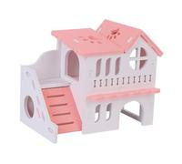 CIYODO Solid Wood Hamster Villa Diy Painted Pet Resting House Extra Hamster Toys