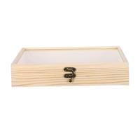 CIYODO Solid Wood Insect Specimen Display Box 26X20X5Cm Large Butterfly Collection Case with Lid for Entomology Storage and DIY Insect Display in Educational and Scientific Use