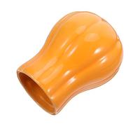 CIYODO Spooky Ceramic Pumpkin Utensil Holder for Kitchen Decor Multipurpose Farmhouse Crock for Cutlery Paintbrush Cup Orange Crock for Indoor Halloween Decorations