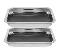 CIYODO Stainless Steel Dissection Tray Wax-lined Pan for Biology Labs Non-slip Surface Stainless Steel Anatomy and Pathology Laboratory Tray