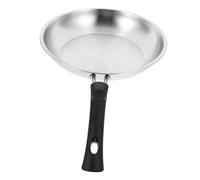 CIYODO Stainless Steel Flat Frying Pan with Even Heat Distribution for Home Kitchen and Outdoor Cooking Practical Steak Skillet for Camping BBQ Hiking
