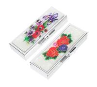 CIYODO Stainless Steel Medicine Organizer Pill Box 2Pcs Set with 3 6 Compartments Weekly Meds Storage Case Travel Pill Holder for Daily Medication