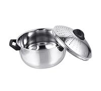 CIYODO Stainless Steel Noodle Cooking Pot with Rapid Drainage Function, Lightweight and Rust-Resistant Pasta Pot for Kitchen Use, Silver Metal Ramen Noodles Cooker
