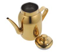 CIYODO Stainless Steel Oil Pot 420ml Non-drip Oil Dispenser Convenient Vinegar Kettle for Kitchen Use Gold Color