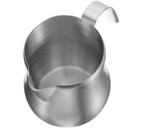 CIYODO Stainless Steel Pitcher with Handle Milk Frothing Jug Multipurpose Coffee Sauce Container Lightweight for Home Cafe Restaurant Use