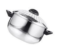 CIYODO Stainless Steel Spaghetti Pot with Strainer Lid, Portable Noodle Cooking Pot Featuring Fine Workmanship and Non-Stick Surface for Easy Stewing and Draining in The Kitchen