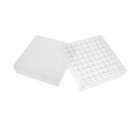 CIYODO Sturdy Freezer Tube Organizer Small Tube Holder 81 Grids for Lab Storage