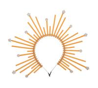 CIYODO Sunburst Spike Goddess Headwear Rhinestone Crown Headband for Women Festival Party Hair Accessory Comfortable Fit Elegant Mythology-inspired Design for Cosplay Events