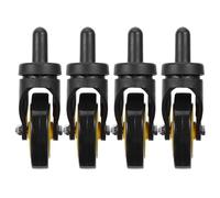 CIYODO Swivel Universal 3-Inch Caster Wheels 4Pcs for Utility Cart Replacement, Plastic Trolley Casters with Smooth Rolling for 32L and 36L Cleaning Trolleys in Commercial Kitchens