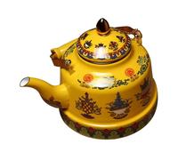 CIYODO Thickened Enamel Teapot Capacity Heating Water Kettle with Comfortable Handle for Household Tea Serving Compatible with Induction Cooker Electric and Gas Stove