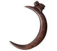 CIYODO Traditional Chinese Moon Hair Stick for Women Lightweight Wooden Hair Pin with Smooth Surface and Rabbit Charm, for Hanfu Women's Clothing and Occasions