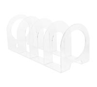 CIYODO Transparent Desktop Document Holder Vertical Book Organizer Rack Multi-function Storage Divider for Office School Library Space-saving File Stand with Modern Sleek Design