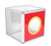 CIYODO Transparent Lottery Storage Box with Lock Medium Raffle Draw Case for Office Fundraising Donation Collection and Voting Events Secure and Sturdy Suggestion Container