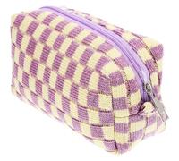 CIYODO Travel Toiletry Bag Checkered Cosmetic Organizer with Sturdy Zipper for Womens Outdoor and Travel Essentials