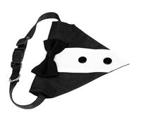 CIYODO Tuxedo Secure Adjustable for with Formal Black Dog Bow Tie Collar Polyester Bandana and Fit Elegant and Fashionable Design Pets for Weddings, Parties Ceremonies
