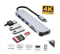 CIYODO Type USB Hub Ports Multifunctional Adapter Expansion Docking Station for Laptops Supports Pd Fast Charging Connects Projector and More