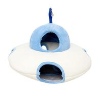 CIYODO Ufo Shaped Animal Bed Cozy Hamster House for Winter Soft Comfortable Nest for Pets Hanging Hammock for Couches Travel and Playtime