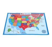 CIYODO Usa Map Poster for Wear Resistant Preschool Learning Wall Chart with Erasable Surface Lightweight Educational Decor for Classroom Home and Room Stimulates Interest Geography