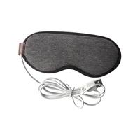 CIYODO USB Steam Eye Mask Grey Electric Heated Warm Moist Compress Eye Cover Washable Sleep Blindfold for Travel Office and Home Rest