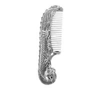 CIYODO Vintage Chinese Alloy Comb with Dragon and Phoenix Engraving Retro Hair Styling Accessory for Scalp Massage and Grooming Intricately Hand-carved Cultural Ornament for Men and Women