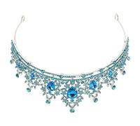 CIYODO Vintage Elegant Crystal Rhinestone Crown Wedding Tiara for Brides Lightweight Headpiece Suitable for Party and Cosplay