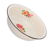 CIYODO Vintage Enamel Mixing Bowl 30cm, Large Old-Fashioned Enamel Basin for Kitchen, Food-Grade Enamelware Suitable for Mixing, Washing and Serving