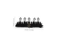 CIYODO Vintage Gothic Tiara Wedding Headpiece for Women Elegant Hairband Queen Costume Accessory for Halloween Cosplay Prom Party and Bridal Events